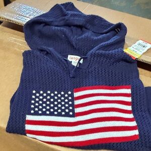 Open stitch pullover sweater